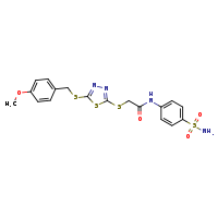2-[(5-{[(4-methoxyphenyl)methyl]sulfanyl}-1,3,4-thiadiazol-2-yl)sulfanyl]-N-(4-sulfamoylphenyl)acetamide