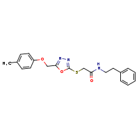 2-{[5-(4-methylphenoxymethyl)-1,3,4-oxadiazol-2-yl]sulfanyl}-N-(2-phenylethyl)acetamide