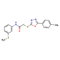 2-{[5-(4-methylphenyl)-1,3,4-oxadiazol-2-yl]sulfanyl}-N-[3-(methylsulfanyl)phenyl]acetamide
