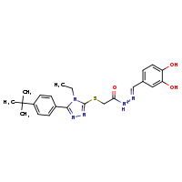 2-{[5-(4-tert-butylphenyl)-4-ethyl-1,2,4-triazol-3-yl]sulfanyl}-N'-[(E)-(3,4-dihydroxyphenyl)methylidene]acetohydrazide
