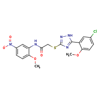 2-{[5-(5-chloro-2-methoxyphenyl)-1H-1,2,4-triazol-3-yl]sulfanyl}-N-(2-methoxy-5-nitrophenyl)acetamide