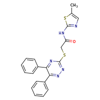 2-[(5,6-diphenyl-1,2,4-triazin-3-yl)sulfanyl]-N-(5-methyl-1,3-thiazol-2-yl)acetamide