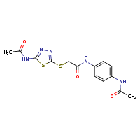 2-[(5-acetamido-1,3,4-thiadiazol-2-yl)sulfanyl]-N-(4-acetamidophenyl)acetamide