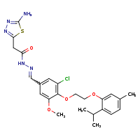 2-(5-amino-1,3,4-thiadiazol-2-yl)-N'-[(E)-{3-chloro-4-[2-(2-isopropyl-5-methylphenoxy)ethoxy]-5-methoxyphenyl}methylidene]acetohydrazide