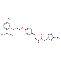 2-(5-amino-1,3,4-thiadiazol-2-yl)-N'-[(E)-{4-[2-(2-isopropyl-5-methylphenoxy)ethoxy]phenyl}methylidene]acetohydrazide