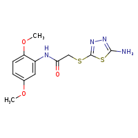 2-[(5-amino-1,3,4-thiadiazol-2-yl)sulfanyl]-N-(2,5-dimethoxyphenyl)acetamide
