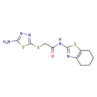2-[(5-amino-1,3,4-thiadiazol-2-yl)sulfanyl]-N-(4,5,6,7-tetrahydro-1,3-benzothiazol-2-yl)acetamide