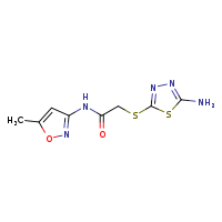 2-[(5-amino-1,3,4-thiadiazol-2-yl)sulfanyl]-N-(5-methyl-1,2-oxazol-3-yl)acetamide