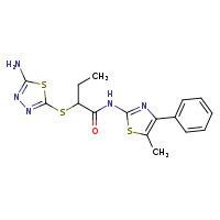 2-[(5-amino-1,3,4-thiadiazol-2-yl)sulfanyl]-N-(5-methyl-4-phenyl-1,3-thiazol-2-yl)butanamide