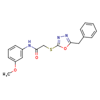 2-[(5-benzyl-1,3,4-oxadiazol-2-yl)sulfanyl]-N-(3-methoxyphenyl)acetamide