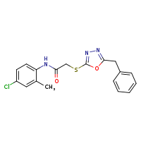 2-[(5-benzyl-1,3,4-oxadiazol-2-yl)sulfanyl]-N-(4-chloro-2-methylphenyl)acetamide