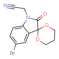 2-{5'-bromo-2'-oxospiro[1,3-dioxane-2,3'-indol]-1'-yl}acetonitrile