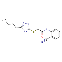 2-[(5-butyl-4H-1,2,4-triazol-3-yl)sulfanyl]-N-(2-cyanophenyl)acetamide