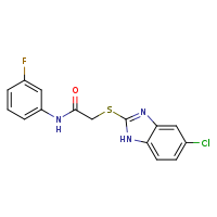 2-[(5-chloro-1H-1,3-benzodiazol-2-yl)sulfanyl]-N-(3-fluorophenyl)acetamide