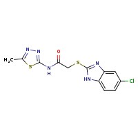 2-[(5-chloro-1H-1,3-benzodiazol-2-yl)sulfanyl]-N-(5-methyl-1,3,4-thiadiazol-2-yl)acetamide