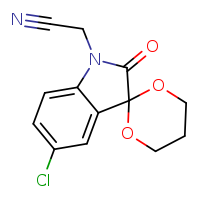 2-{5'-chloro-2'-oxospiro[1,3-dioxane-2,3'-indol]-1'-yl}acetonitrile