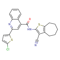 2-(5-chlorothiophen-2-yl)-N-{3-cyano-4H,5H,6H,7H,8H-cyclohepta[b]thiophen-2-yl}quinoline-4-carboxamide