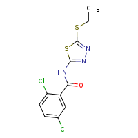 2,5-dichloro-N-[5-(ethylsulfanyl)-1,3,4-thiadiazol-2-yl]benzamide