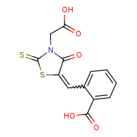 2-{[(5E)-3-(carboxymethyl)-4-oxo-2-sulfanylidene-1,3-thiazolidin-5-ylidene]methyl}benzoic acid