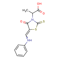 2-[(5E)-4-oxo-5-[(phenylamino)methylidene]-2-sulfanylidene-1,3-thiazolidin-3-yl]propanoic acid