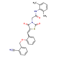 2-[(5E)-5-({2-[(2-cyanophenyl)methoxy]phenyl}methylidene)-2,4-dioxo-1,3-thiazolidin-3-yl]-N-(2,6-dimethylphenyl)acetamide