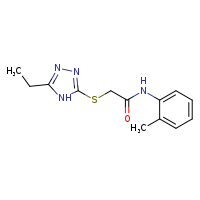 2-[(5-ethyl-4H-1,2,4-triazol-3-yl)sulfanyl]-N-(2-methylphenyl)acetamide