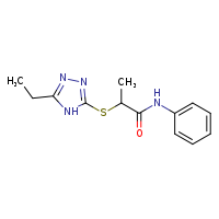2-[(5-ethyl-4H-1,2,4-triazol-3-yl)sulfanyl]-N-phenylpropanamide