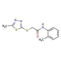 2-[(5-methyl-1,3,4-thiadiazol-2-yl)sulfanyl]-N-(2-methylphenyl)acetamide