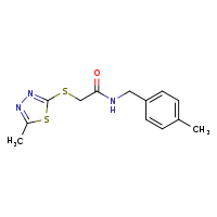 2-[(5-methyl-1,3,4-thiadiazol-2-yl)sulfanyl]-N-[(4-methylphenyl)methyl]acetamide