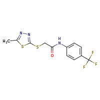 2-[(5-methyl-1,3,4-thiadiazol-2-yl)sulfanyl]-N-[4-(trifluoromethyl)phenyl]acetamide