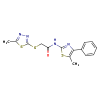 2-[(5-methyl-1,3,4-thiadiazol-2-yl)sulfanyl]-N-(5-methyl-4-phenyl-1,3-thiazol-2-yl)acetamide