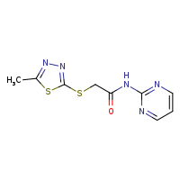 2-[(5-methyl-1,3,4-thiadiazol-2-yl)sulfanyl]-N-(pyrimidin-2-yl)acetamide