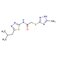 2-[(5-methyl-1H-1,2,4-triazol-3-yl)sulfanyl]-N-[5-(2-methylpropyl)-1,3,4-thiadiazol-2-yl]acetamide