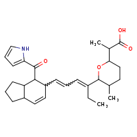 2-{5-methyl-6-[(3Z,5E)-6-[4-(1H-pyrrole-2-carbonyl)-2,3,3a,4,5,7a-hexahydro-1H-inden-5-yl]hexa-3,5-dien-3-yl]oxan-2-yl}propanoic acid