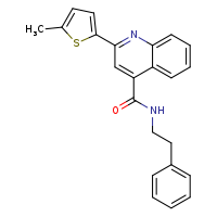 2-(5-methylthiophen-2-yl)-N-(2-phenylethyl)quinoline-4-carboxamide