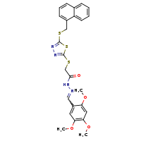 2-({5-[(naphthalen-1-ylmethyl)sulfanyl]-1,3,4-thiadiazol-2-yl}sulfanyl)-N'-[(E)-(2,4,5-trimethoxyphenyl)methylidene]acetohydrazide