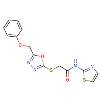 2-{[5-(phenoxymethyl)-1,3,4-oxadiazol-2-yl]sulfanyl}-N-(1,3-thiazol-2-yl)acetamide