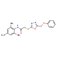2-{[5-(phenoxymethyl)-1,3,4-oxadiazol-2-yl]sulfanyl}-N-(2,4,6-trimethylphenyl)acetamide