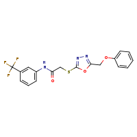 2-{[5-(phenoxymethyl)-1,3,4-oxadiazol-2-yl]sulfanyl}-N-[3-(trifluoromethyl)phenyl]acetamide