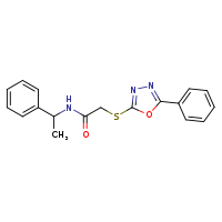 2-[(5-phenyl-1,3,4-oxadiazol-2-yl)sulfanyl]-N-(1-phenylethyl)acetamide