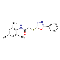 2-[(5-phenyl-1,3,4-oxadiazol-2-yl)sulfanyl]-N-(2,4,6-trimethylphenyl)acetamide