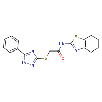 2-[(5-phenyl-1H-1,2,4-triazol-3-yl)sulfanyl]-N-(4,5,6,7-tetrahydro-1,3-benzothiazol-2-yl)acetamide