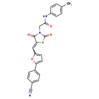 2-[(5Z)-5-{[5-(4-cyanophenyl)furan-2-yl]methylidene}-2,4-dioxo-1,3-thiazolidin-3-yl]-N-(4-methylphenyl)acetamide