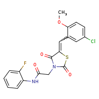 2-[(5Z)-5-[(5-chloro-2-methoxyphenyl)methylidene]-2,4-dioxo-1,3-thiazolidin-3-yl]-N-(2-fluorophenyl)acetamide