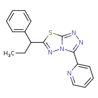 2-[6-(1-phenylpropyl)-[1,2,4]triazolo[3,4-b][1,3,4]thiadiazol-3-yl]pyridine