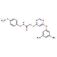 2-{[6-(3,5-dimethylphenoxy)pyrimidin-4-yl]sulfanyl}-N-{[4-(methylsulfanyl)phenyl]methyl}acetamide