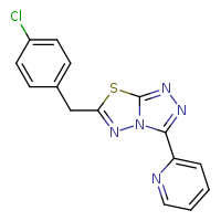 2-{6-[(4-chlorophenyl)methyl]-[1,2,4]triazolo[3,4-b][1,3,4]thiadiazol-3-yl}pyridine