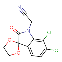2-{6',7'-dichloro-2'-oxospiro[1,3-dioxolane-2,3'-indol]-1'-yl}acetonitrile