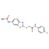 2-[(6-acetamido-1,3-benzothiazol-2-yl)sulfanyl]-N-(4-fluorophenyl)acetamide