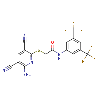 2-[(6-amino-3,5-dicyanopyridin-2-yl)sulfanyl]-N-[3,5-bis(trifluoromethyl)phenyl]acetamide